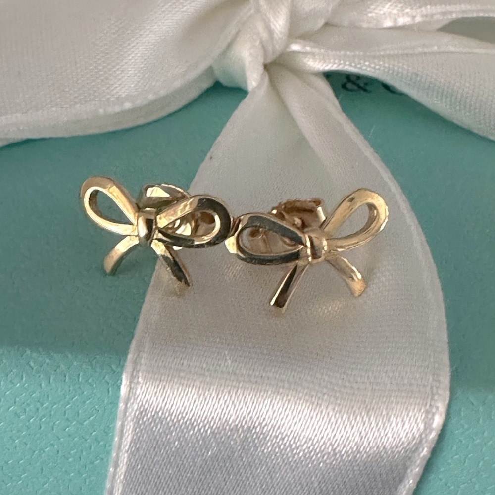 Tiffany & Co. Gold Bow Earrings